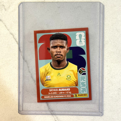 2026 Panini Fifa World Cup USA Sticker RSA14 Bathasi Aubaas Red Parallel