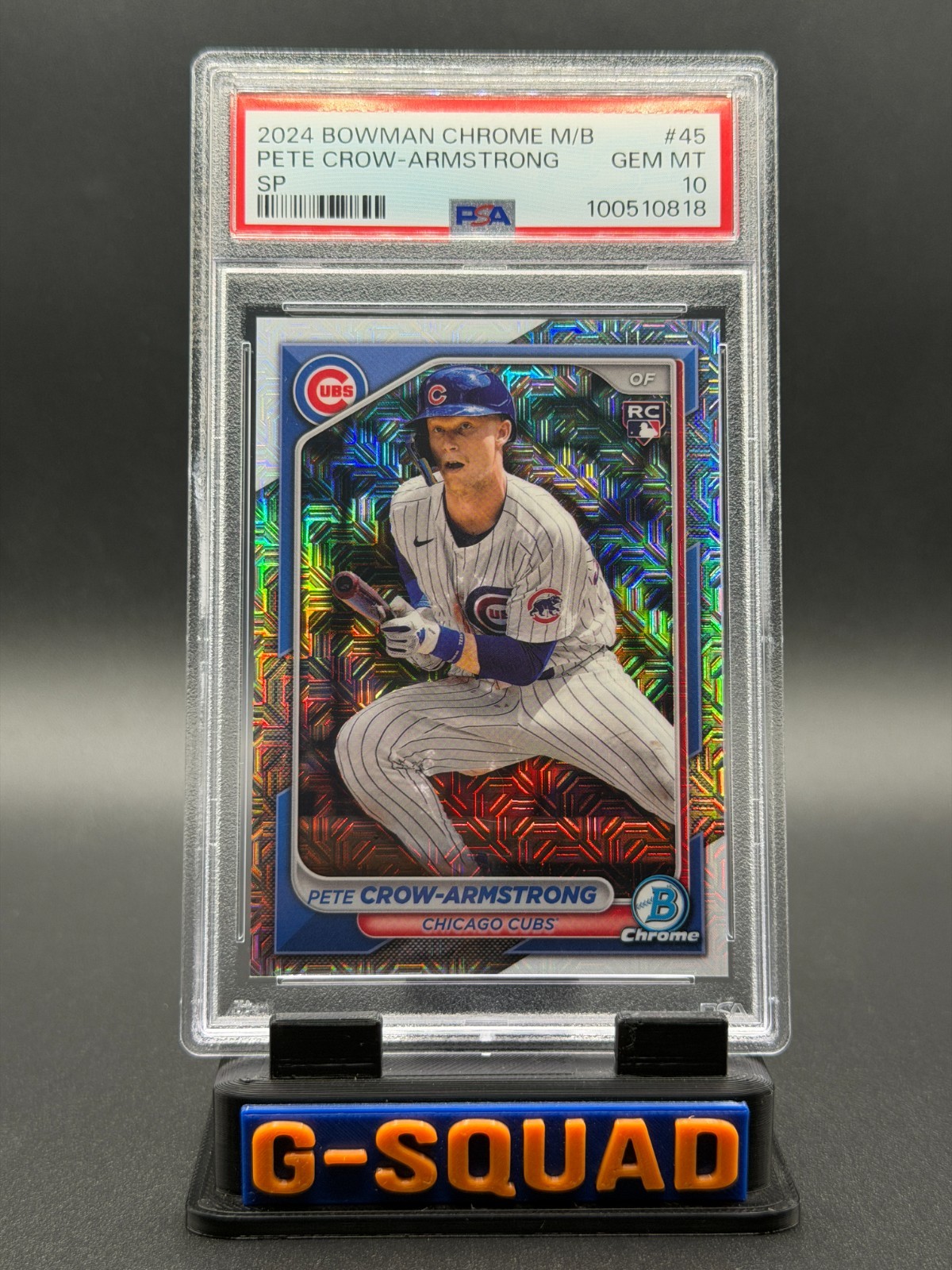 2024 Bowman Chrome M/B Pete Crow-Armstrong RC Image Variation SP  Cubs PSA 10