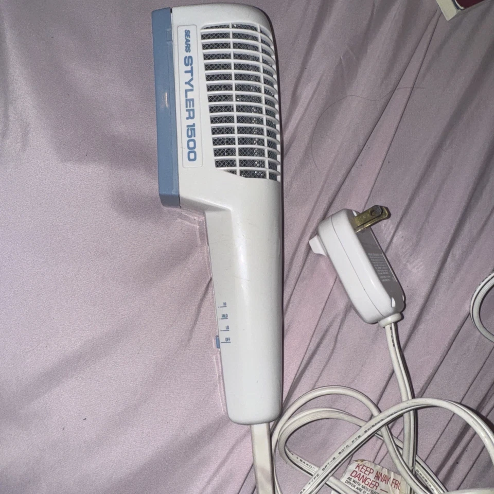 Secador de pelo vintage SEARS Styler 1500, 125 vatios con cepillo accesorio Foto 4 de 4