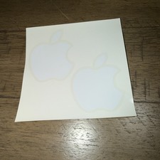 APPLE STICKER White 2 Inch Decal iPhone ipod mac logo 2 Stickers 1 Sheet Unused