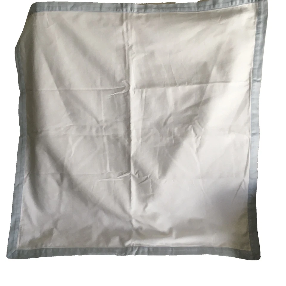 Funda nórdica Serena & Lily completa/queen 2 fundas de euro blanca con botones de borde azul Foto 4 de 4