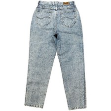 Vintage Lee Acid Wash Mom Jeans Womens 27 X 27 Inseam High Waist Made in USA