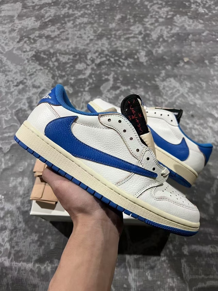 Travis Scott x Fragment x Air Jordan 1 Low OG white Men's