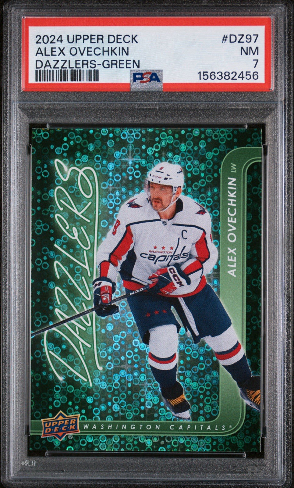Alex Ovechkin PSA 7 2024 Green Dazzlers #DZ97
