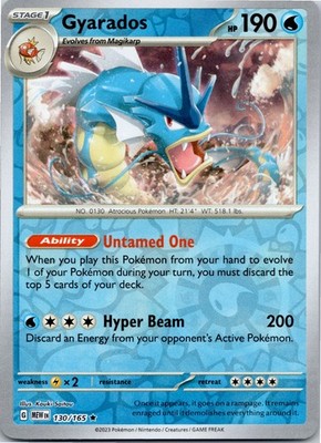 Gyarados Rare SV: Scarlet & Violet 151 130/165 MP