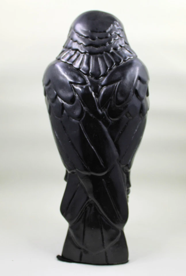 Estátua de Falcão Maltês Vintage 11” Preto Fred Sexton 1941 Réplica Resina Sólida - Imagem 4 de 4