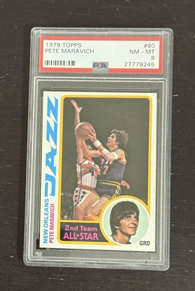 1978 Topps #80 Pete Maravich PSA 8 BEAUTIFUL Card Vintage M28