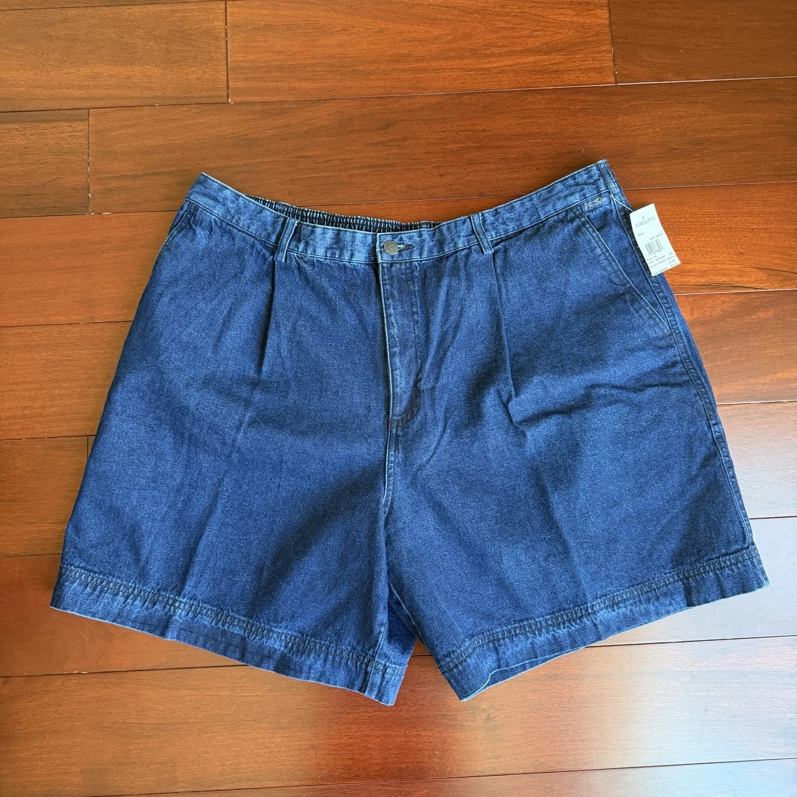 NWT Vintage Kahala Hawaiian Islands Men's 42 Dark Blue Denim Shorts Made In Fiji