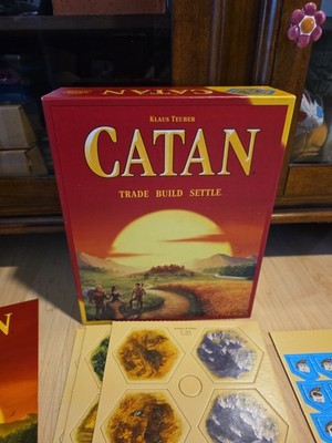 CATAN Board Game:Trade Build Settle Unplayed Unpunched Sealed Cards New Open Box