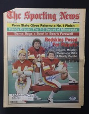 Joe Theismann & Mark Moseley Signed Sporting News Cover Auto PSA/DNA AQ20497