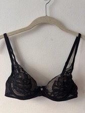 NATORI Bra Size 32B NEW Flora Contour Lace Black Bra