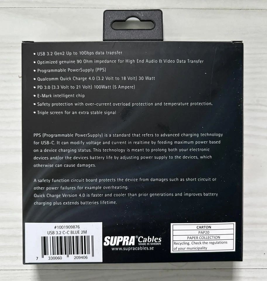 Supra Cables USB 3.2 Gen2 C-C USB Kabel USB C - USB C / Länge 0,5m - Bild 3 von 4