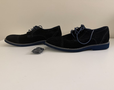 Joseph Abboud Theo Men's Black Suede Derby Dress Shoes Lace-Up US 9.5