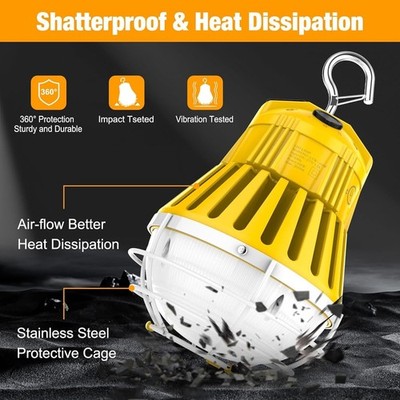 Linkable LED Construction Work Lights 100W 5000K Construction Temporary Lighting