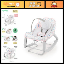 3-in-1 Vibrating Baby Bouncer  Rocker Seat with Toy Bar, 0-30 Months, Up to 40