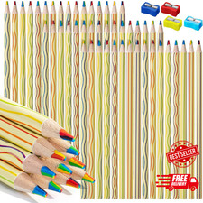 Rainbow Pencils, 48 Pack, 7 Color in 1 Rainbow Colored Pencil, Fun Pencils for K