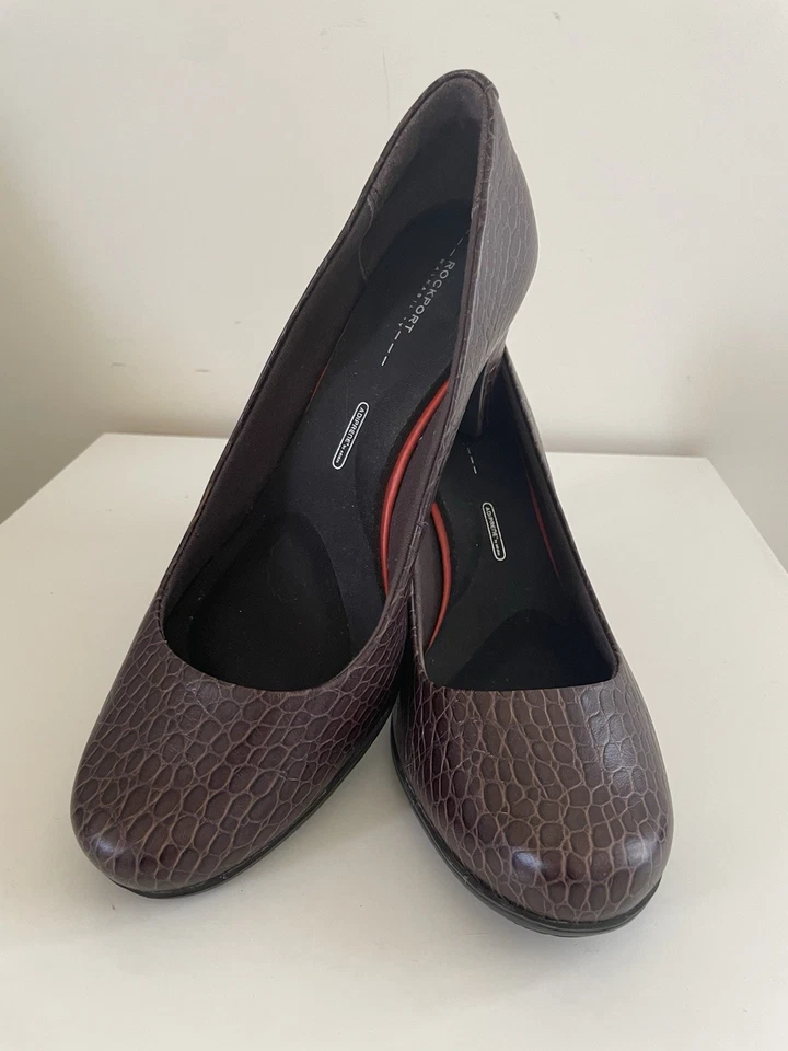 Zapatos de salón Rockport para mujer Walkability Adiprene de Adidas talla 8,5 marrón con estampado de serpiente Foto 3 de 4