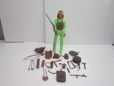 VTG Marx Toys Johnny West RARE Green Canadian Geronimo w/ lots of Accessories