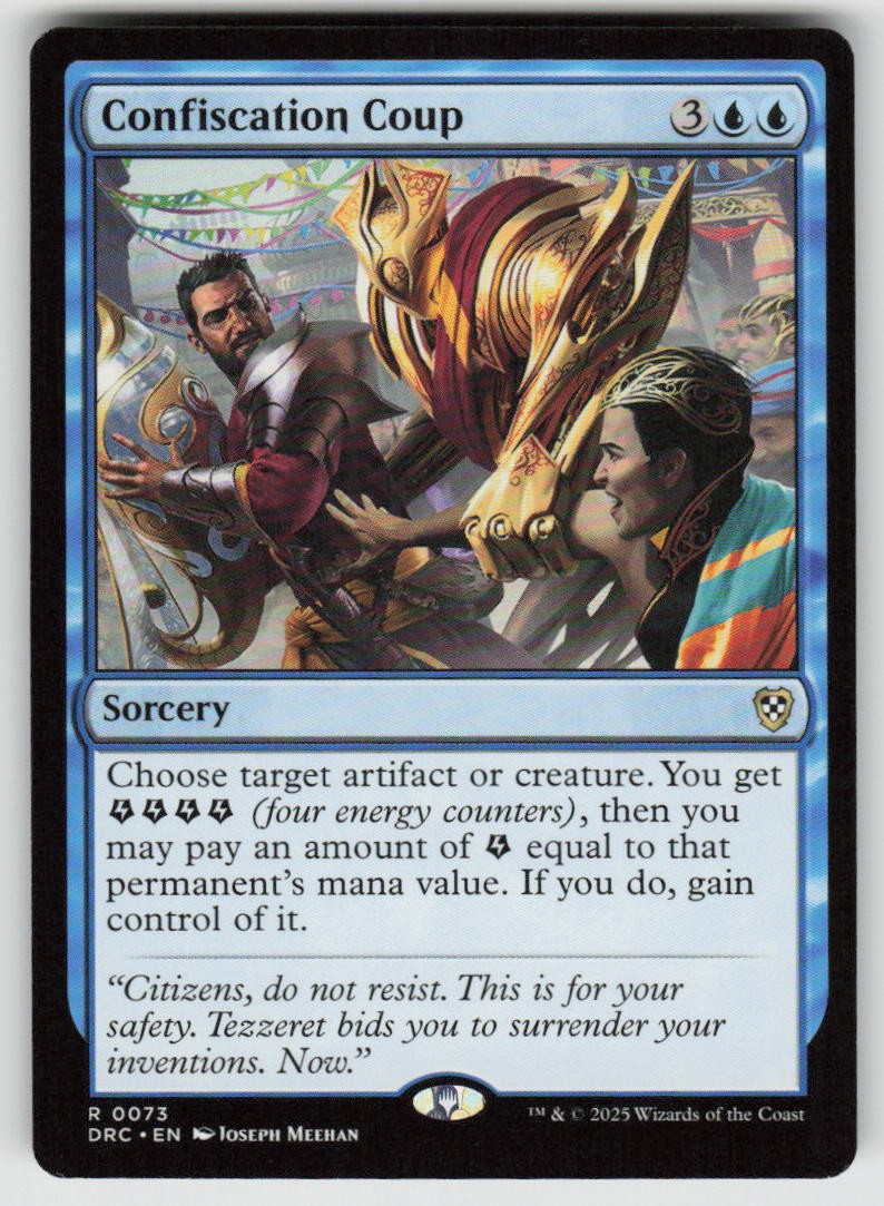 Confiscation Coup Rare Commander: Aetherdrift 73 MTG Near Mint