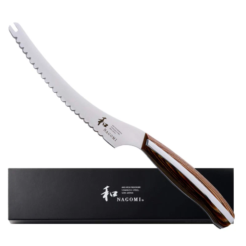 Nagomi 5 Inch Serrated Cheese Knife - Made In Seki Japan - Blade In 440A And