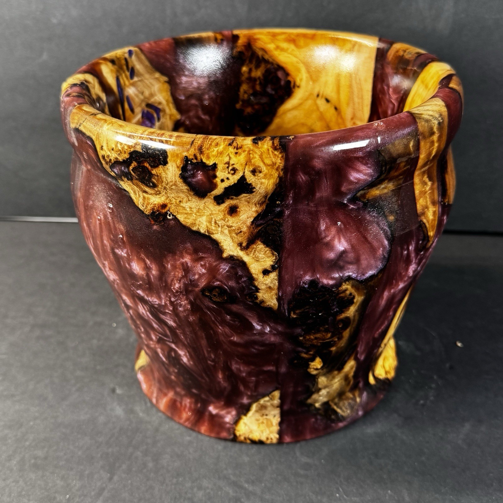 Handmade Pecan Wood and Resin Bowl Decorative Unique