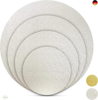 Premium Tortenunterlage rund I 4 er Set - Ø 15 + 20 + 25 + 30 cm I Cakeboard