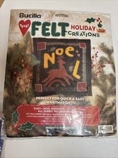 New Bucilla Felt Holiday Creations Noel Reindeer Christmas 14x14 Pillow Kit