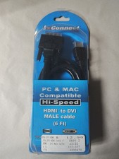 i dot Connect PC  MAC Compatible Hi-speed HDMI to DVIMale Cable 6 ft new 