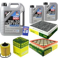 Mann Inspektionspaket 7L Liqui Moly Top Tec 4600 5W-30 FüR Opel Astra J GTC