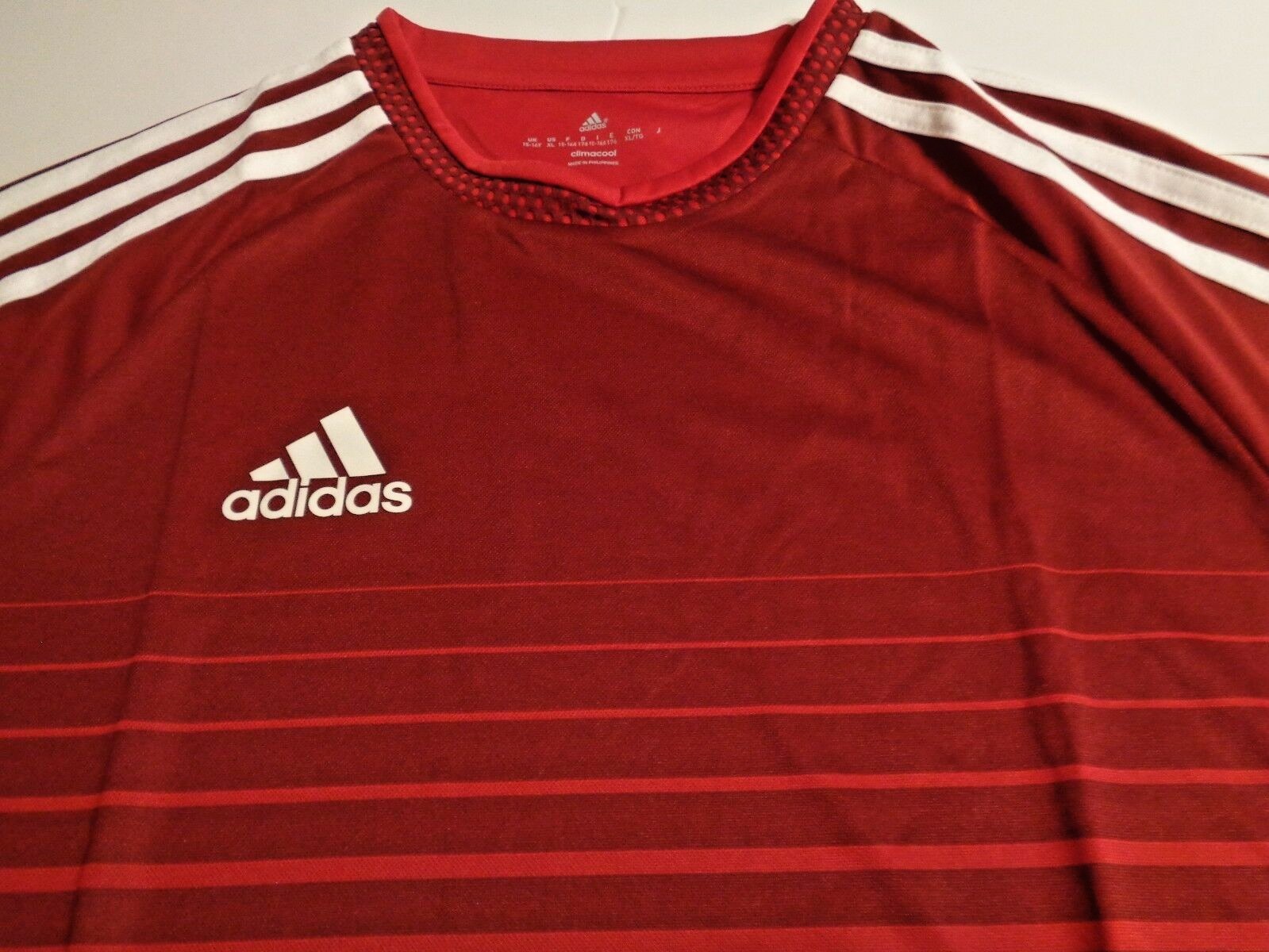adidas Soccer Camp 15 Jersey Youth Adizero Red SS Shirt Jr Team XL New With Tags thumbnail 5