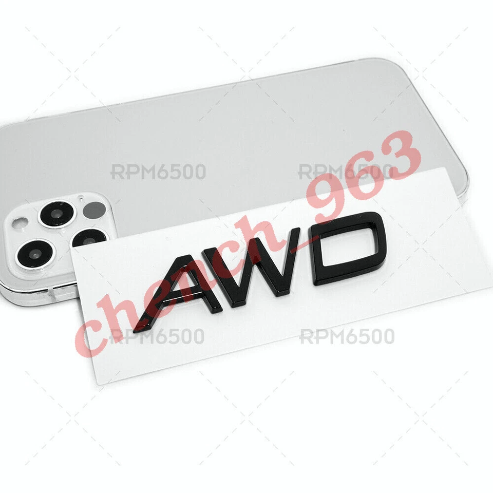 Volvo полный привод задняя крышка багажника письмо логотип значок табличка с эмблемой Sport глянцевый черный - Изображение 4 из 4