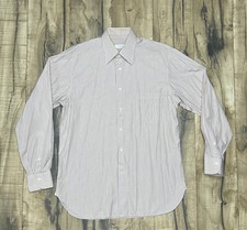 Ermenegildo Zegna Portfino Dress Shirt Striped 16/41 Large Made in Spain