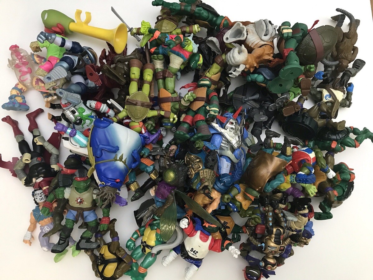HUGE Lot Of 50+ Vintage TMNT Teenage Mutant Ninja Turtles Action