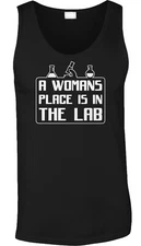 Science Lab Chemistry Feminist Political Statement Parody STEM Satire Mens Tank