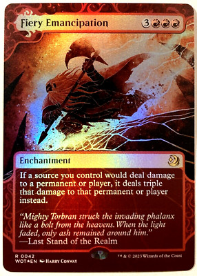 MTG Fiery Emancipation FOIL Wilds of Eldraine: Enchanting Tales 0042 NM