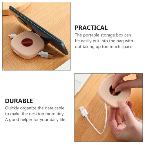 4 Pcs Charging Cable Storage Box Organizers Cord Holders for Cables - Photo 3/12
