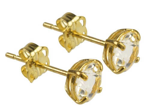 9ct Gold BIRTHSTONE Earrings Butterly ALL MONTHS January - December Gift For Her - Picture 2 of 48