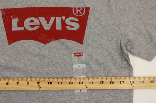 Levi's Short Sleeve Crew Neck Graphic Logo T-Shirt Gray Size Small - Picture 2 of 2