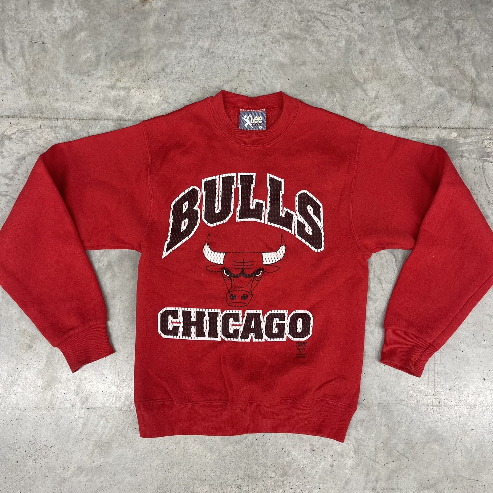 Vintage Chicago Bulls Crewneck Sweatshirt L Red 90s NBA Nutmeg Jordan