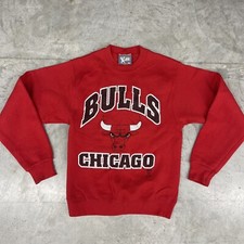 Vintage Chicago Bulls Crewneck Sweatshirt L Red 90s NBA Nutmeg Jordan