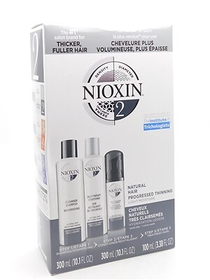 NIOXIN Hair System Kit for fine natural hair 2: Shampoo 10.1 Fl Oz., Conditio...