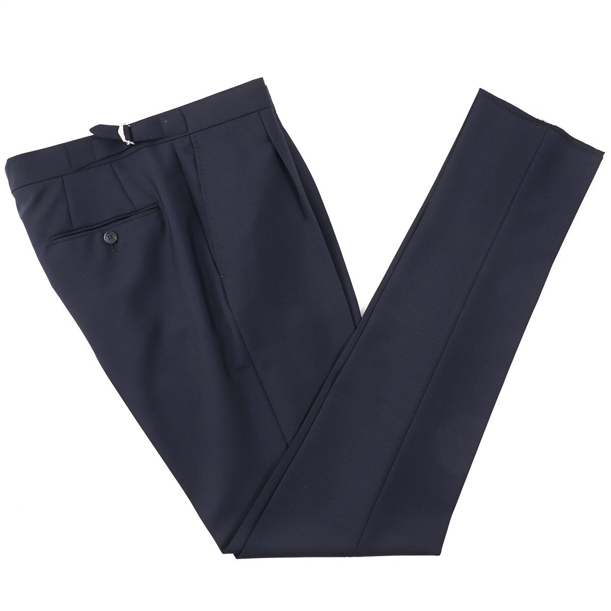 Caruso Slim-Fit Navy Wool and Mohair 3-Piece Peak Lapel Suit 36R 