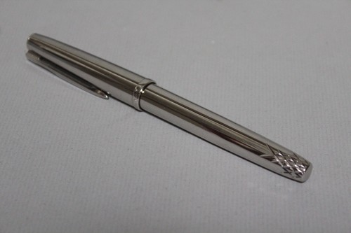 VINTAGE WATERFORD LISMORE SILVER ROLLERBALL PEN IN BOX CASE WITH PAPERWORK