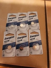6 Pack 1216 Energizer  Lithium Coin Battery 1216, 3V. Exp. 3/2033