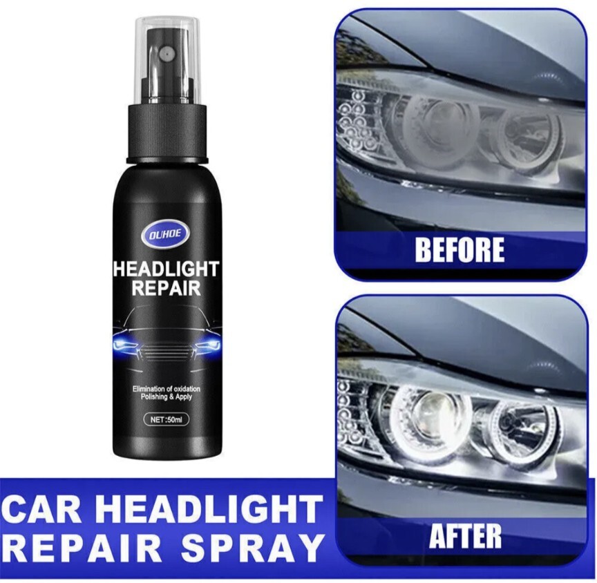 100 ml Car Headlight Cleaner, Polisher & Light Scratch Removing Spray