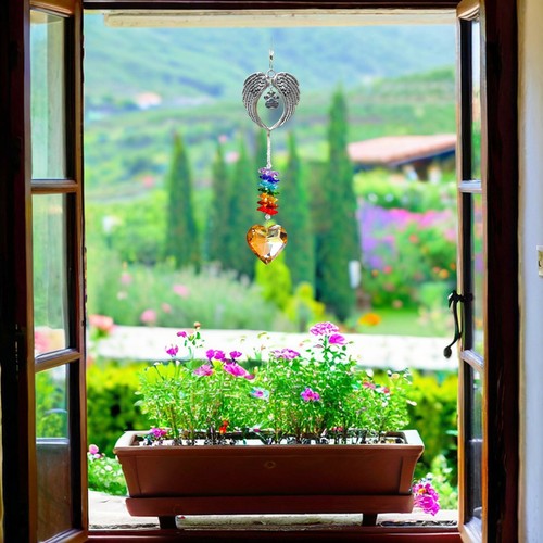 Sympathy Grief Gift for Lose of Loved Ones, Memorial Suncatcher with 45mm Heart - Picture 6 of 84