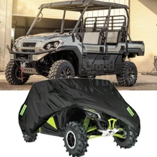 For Kawasaki Mule PROFXT 4 Seater Full UTV Utility Vehicle Cover Storage Black