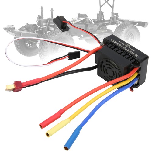 60A Waterproof Brushless ESC Electric Speed Controller For SCX10 1/10 RC Ca US - Picture 3 of 17