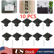 10 X Hardware Cabinet Pull Kitchen Drawer Handle Square Cupboard Furniture Knob