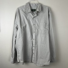Eddie Bauer Shirt Mens XXL Beige Outdoors Work Hiking Button Up Casual